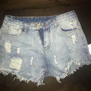 Denim High Waisted shorts